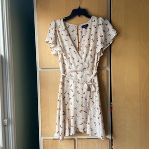 Floral tie waisted dress